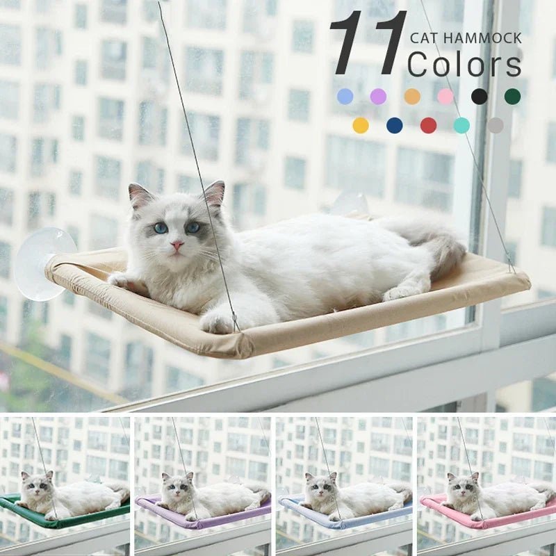 Hamac pour chat 20 kg, lit suspendu pour chat, support confortable pour fenêtre ensoleillée, cadre d'escalade pour chaton, accessoires pour chat - Le Palais Du Chat