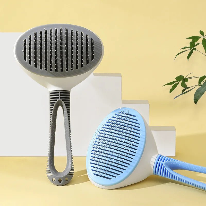 Kimpets Pet Cat Comb Dog Brush Pets Fine Coarse Needle Comb Self Cleaning Pet Hair Remover Cats Grooming Tools Dogs Accessories - Le Palais Du Chat