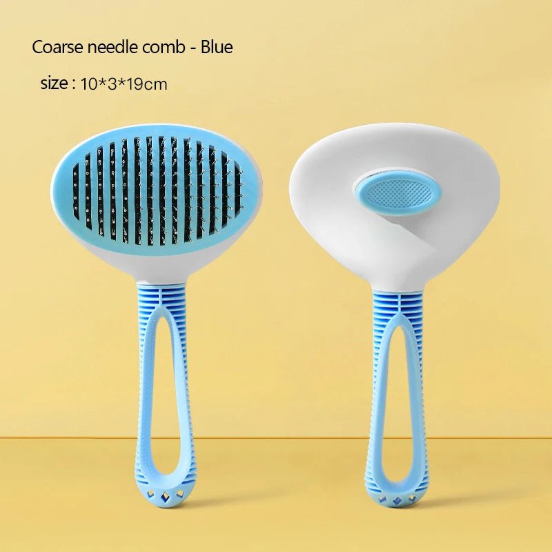 Kimpets Pet Cat Comb Dog Brush Pets Fine Coarse Needle Comb Self Cleaning Pet Hair Remover Cats Grooming Tools Dogs Accessories - Le Palais Du Chat