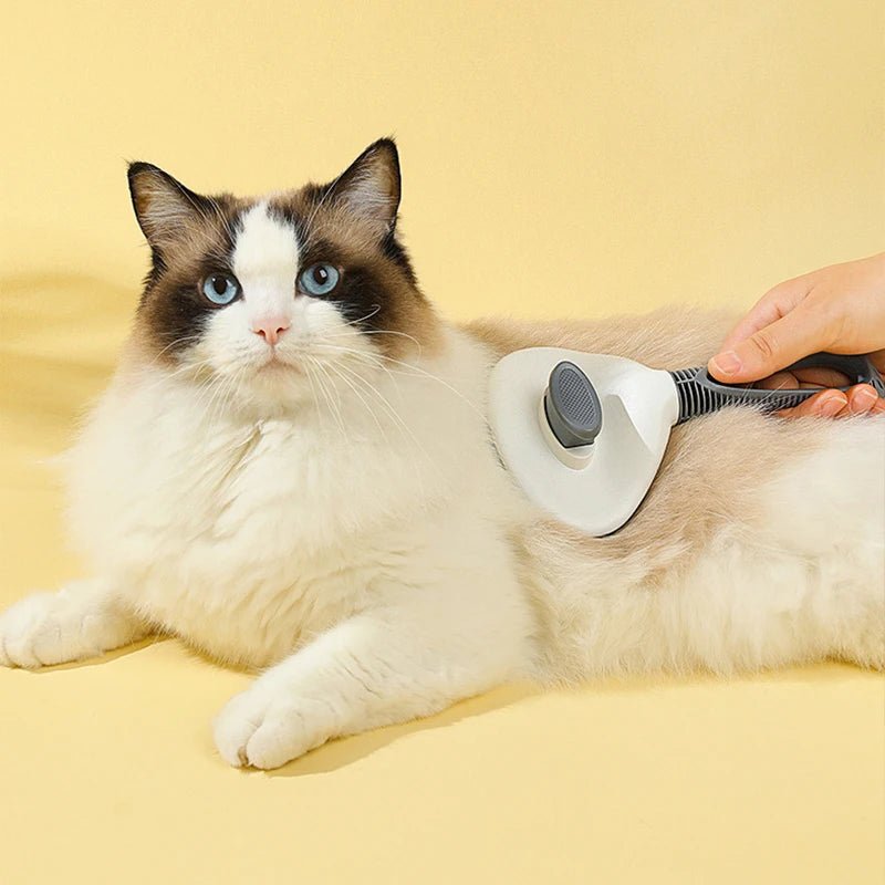 Kimpets Pet Cat Comb Dog Brush Pets Fine Coarse Needle Comb Self Cleaning Pet Hair Remover Cats Grooming Tools Dogs Accessories - Le Palais Du Chat