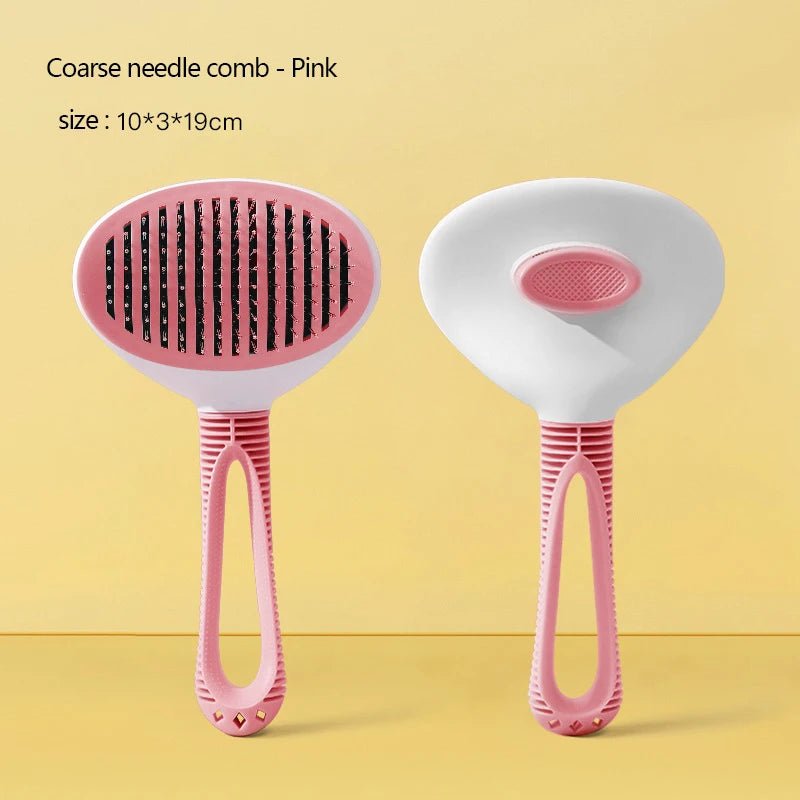 Kimpets Pet Cat Comb Dog Brush Pets Fine Coarse Needle Comb Self Cleaning Pet Hair Remover Cats Grooming Tools Dogs Accessories - Le Palais Du Chat