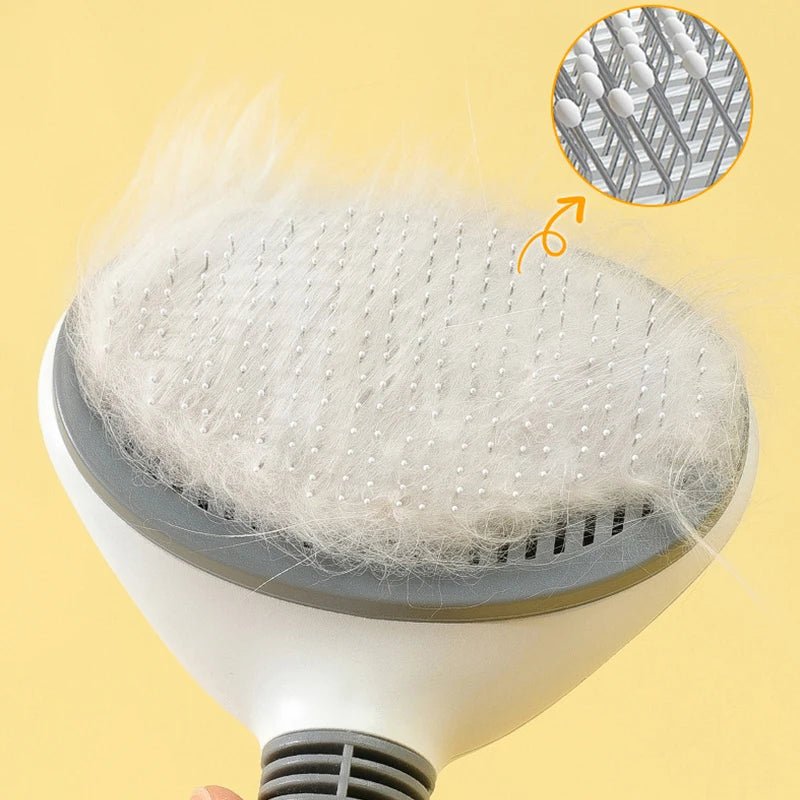 Kimpets Pet Cat Comb Dog Brush Pets Fine Coarse Needle Comb Self Cleaning Pet Hair Remover Cats Grooming Tools Dogs Accessories - Le Palais Du Chat