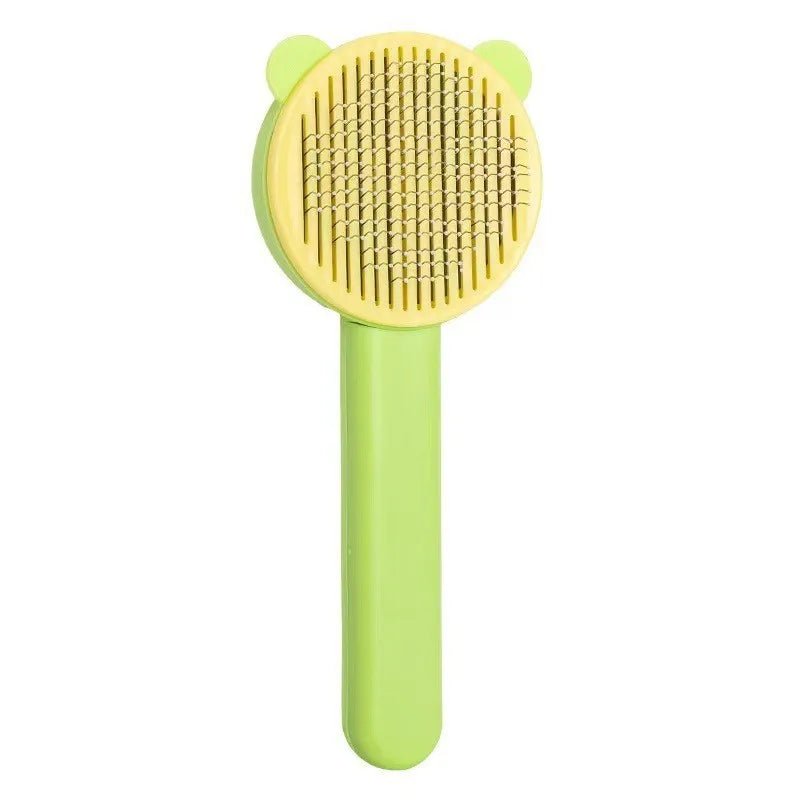 Peigne en Acier Inoxydable pour Chat – Brosse de Massage et Éliminateur de Poils à Un Bouton - Le Palais Du Chat