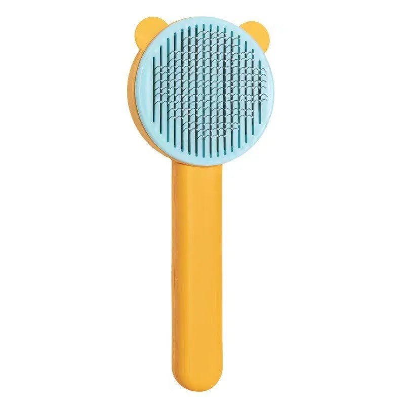 Peigne en Acier Inoxydable pour Chat – Brosse de Massage et Éliminateur de Poils à Un Bouton - Le Palais Du Chat