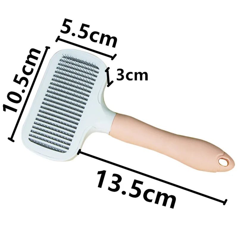 Peigne en Acier Inoxydable pour Chat – Brosse de Massage et Éliminateur de Poils à Un Bouton - Le Palais Du Chat