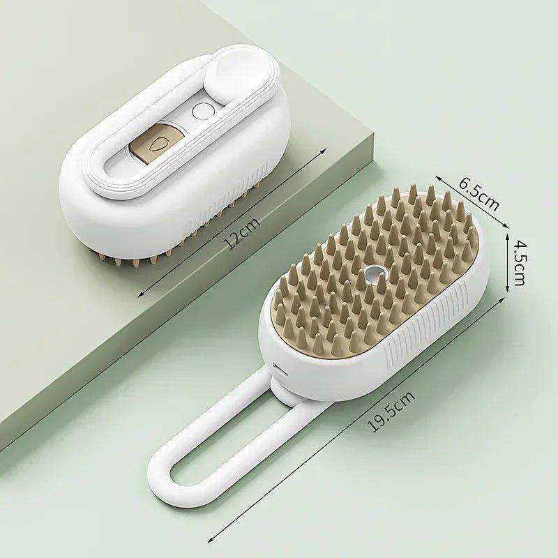 3in1 Steam Brush Steam Cats Comb Water Steam Cat Brush Electric Spray Hair Brushes Cats Massage Grooming Hair Removal Comb - Palais Du Chat