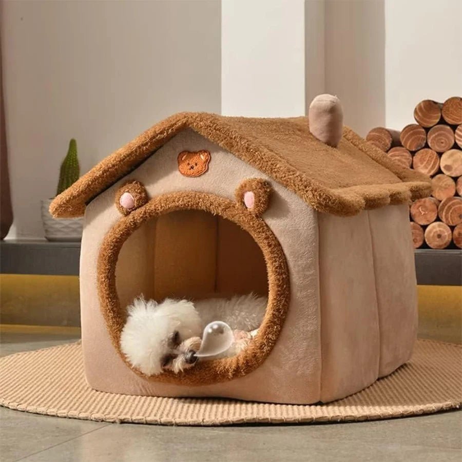 Foldable Pet House Removable Washable Cat House Puppy Cave Sofa Pet Bed House for Extra Small Dogs and Small and Medium Cats - Le Palais Du Chat