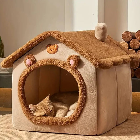 Foldable Pet House Removable Washable Cat House Puppy Cave Sofa Pet Bed House for Extra Small Dogs and Small and Medium Cats - Le Palais Du Chat