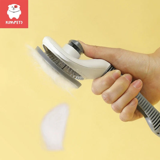 Kimpets Pet Cat Comb Dog Brush Pets Fine Coarse Needle Comb Self Cleaning Pet Hair Remover Cats Grooming Tools Dogs Accessories - Le Palais Du Chat