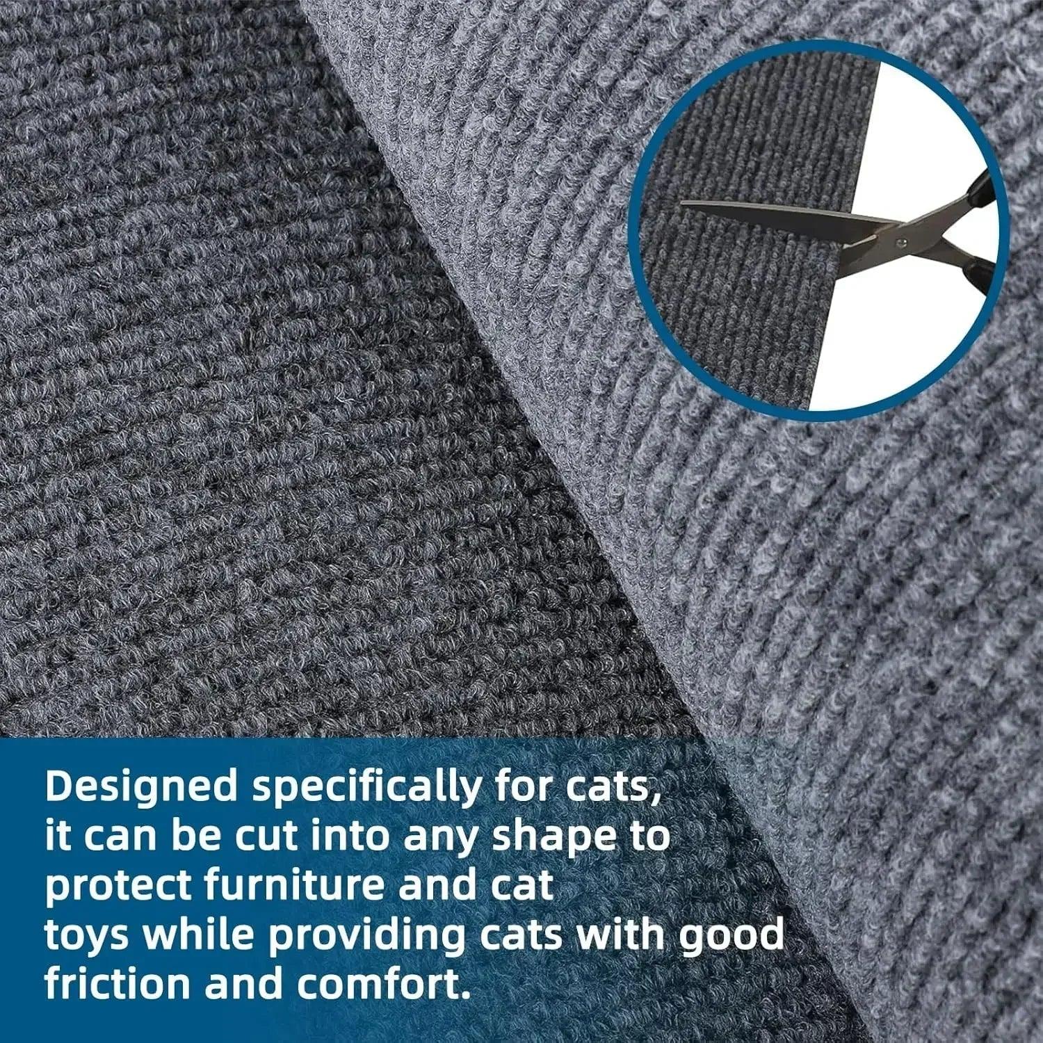 Trimmable Cat Scratching Mat Cat Scratcher Sofa Tape Scratching Post Self - adhesive Carpet Cats Scratch Board Cat Accessories - Palais Du Chat